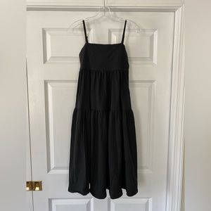 J. Crew Tiered Tie-back Knit Cotton Dress